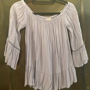 Mossimo Lilac Off The Shoulder Top
